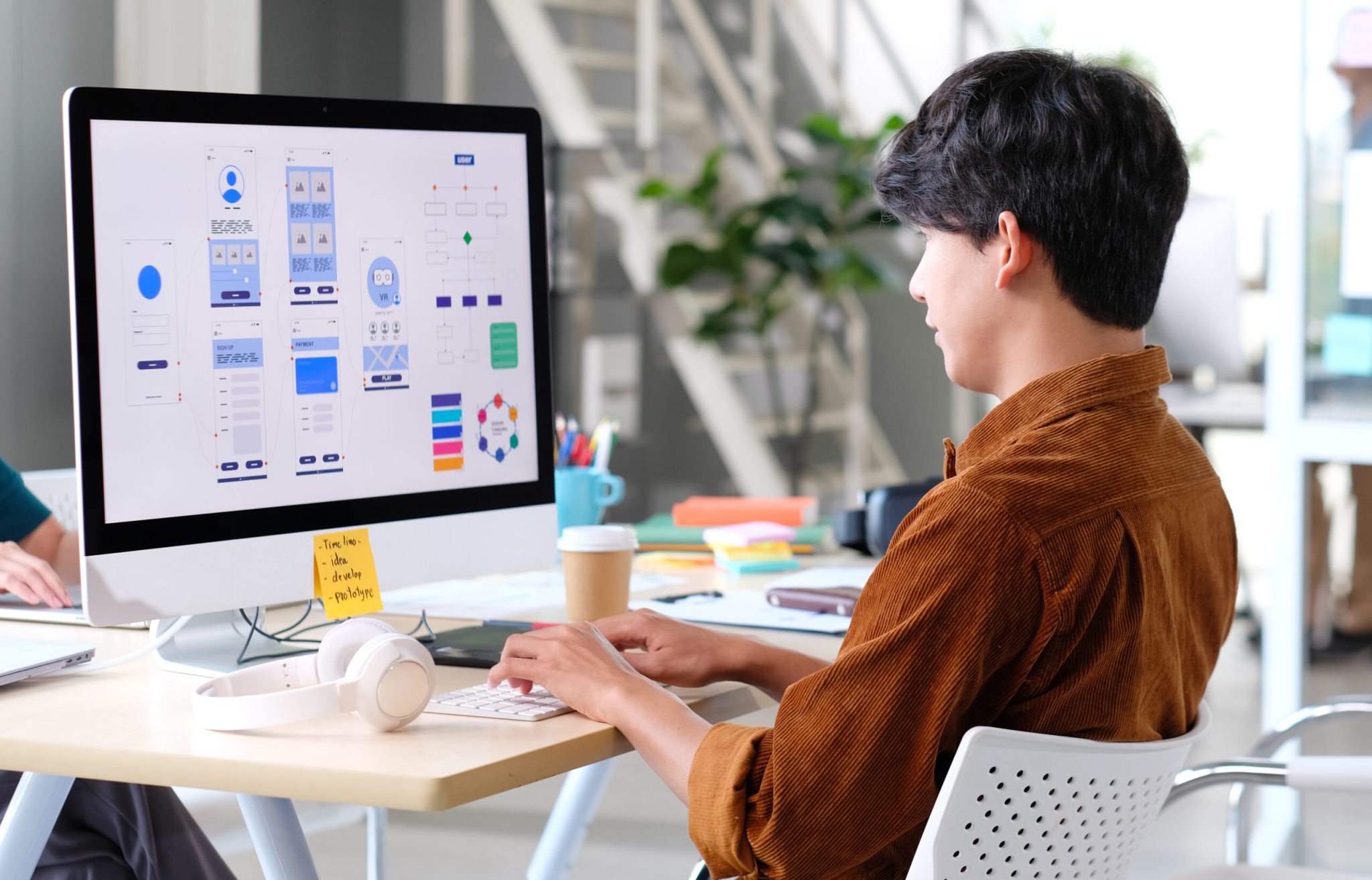 Website design and development workspace