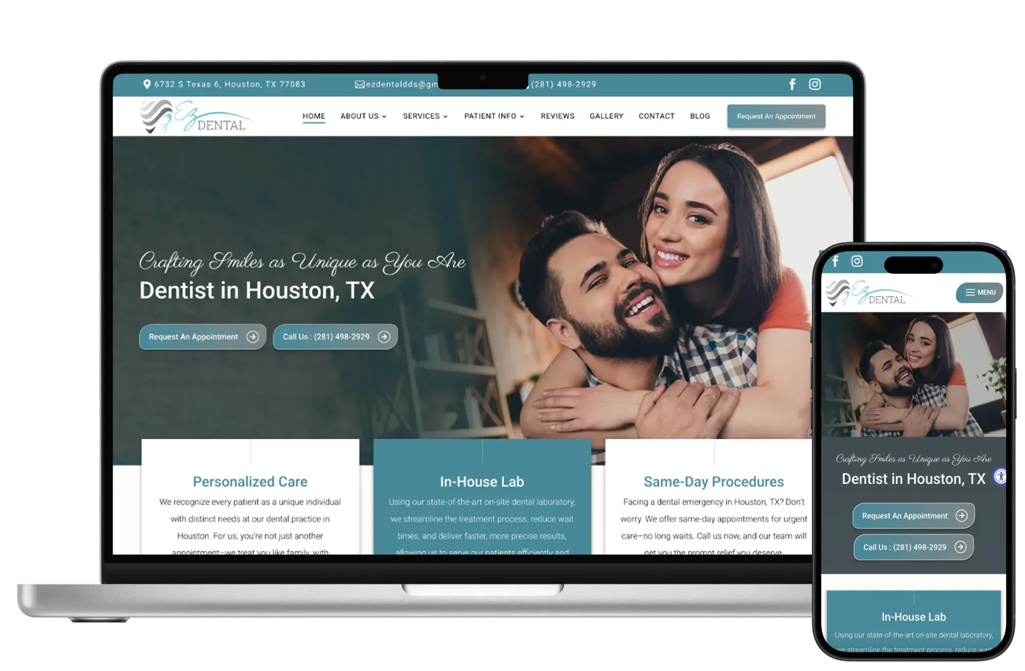Dental Clinic Website Design — website design example