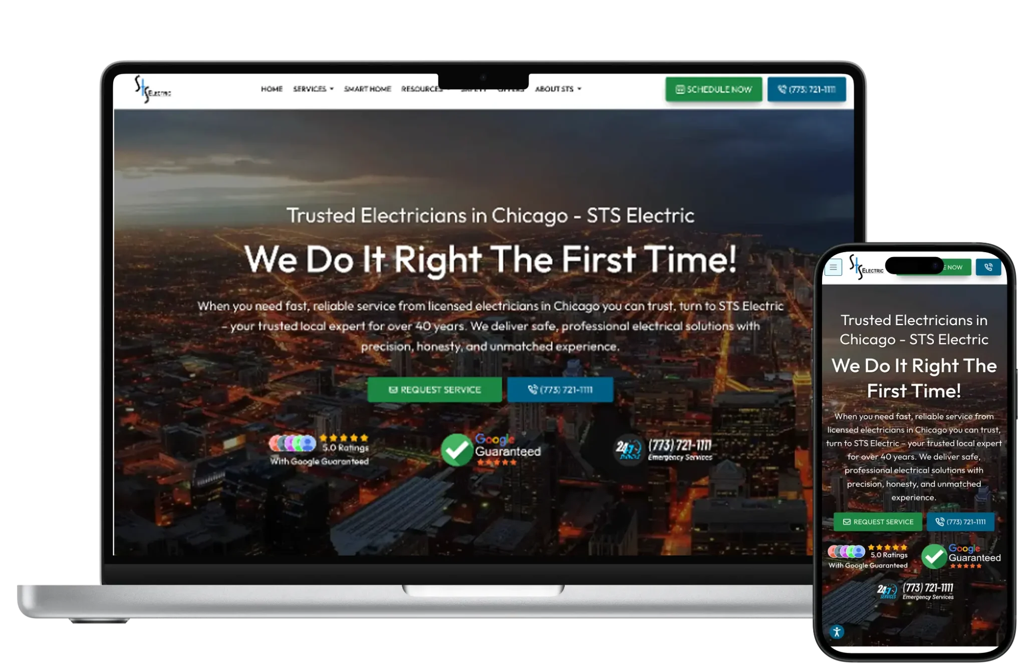 Electrician Website Agency 1 — website design example