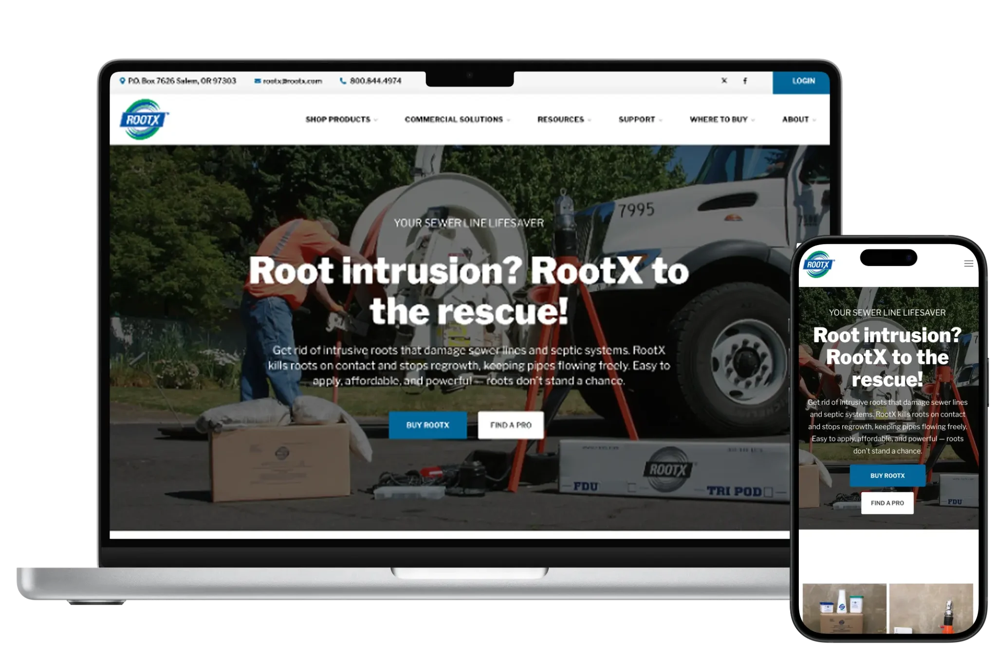 Hire Plumbing Website Agency — website design example