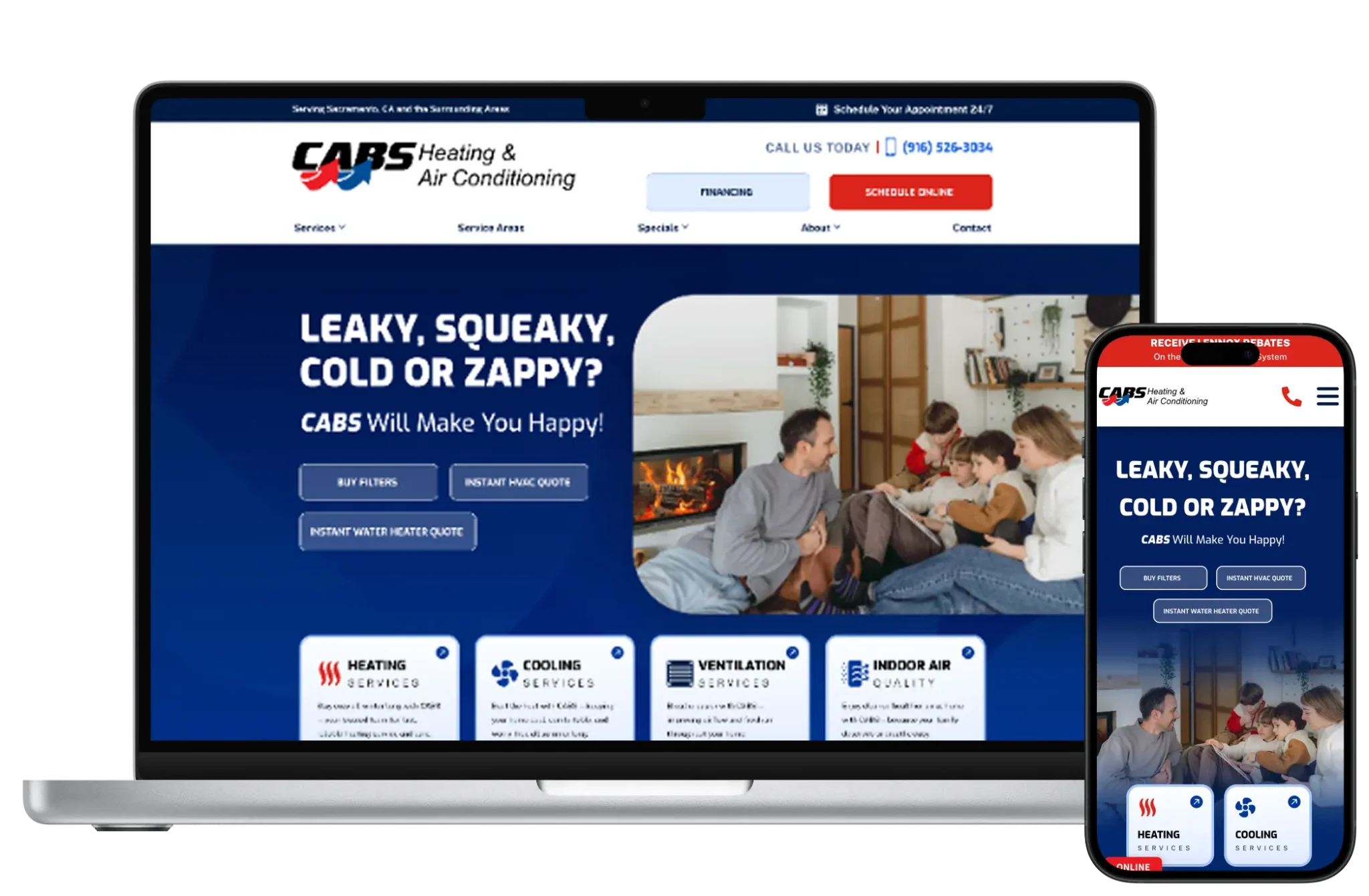 Hvac Web Design California 1 — website design example