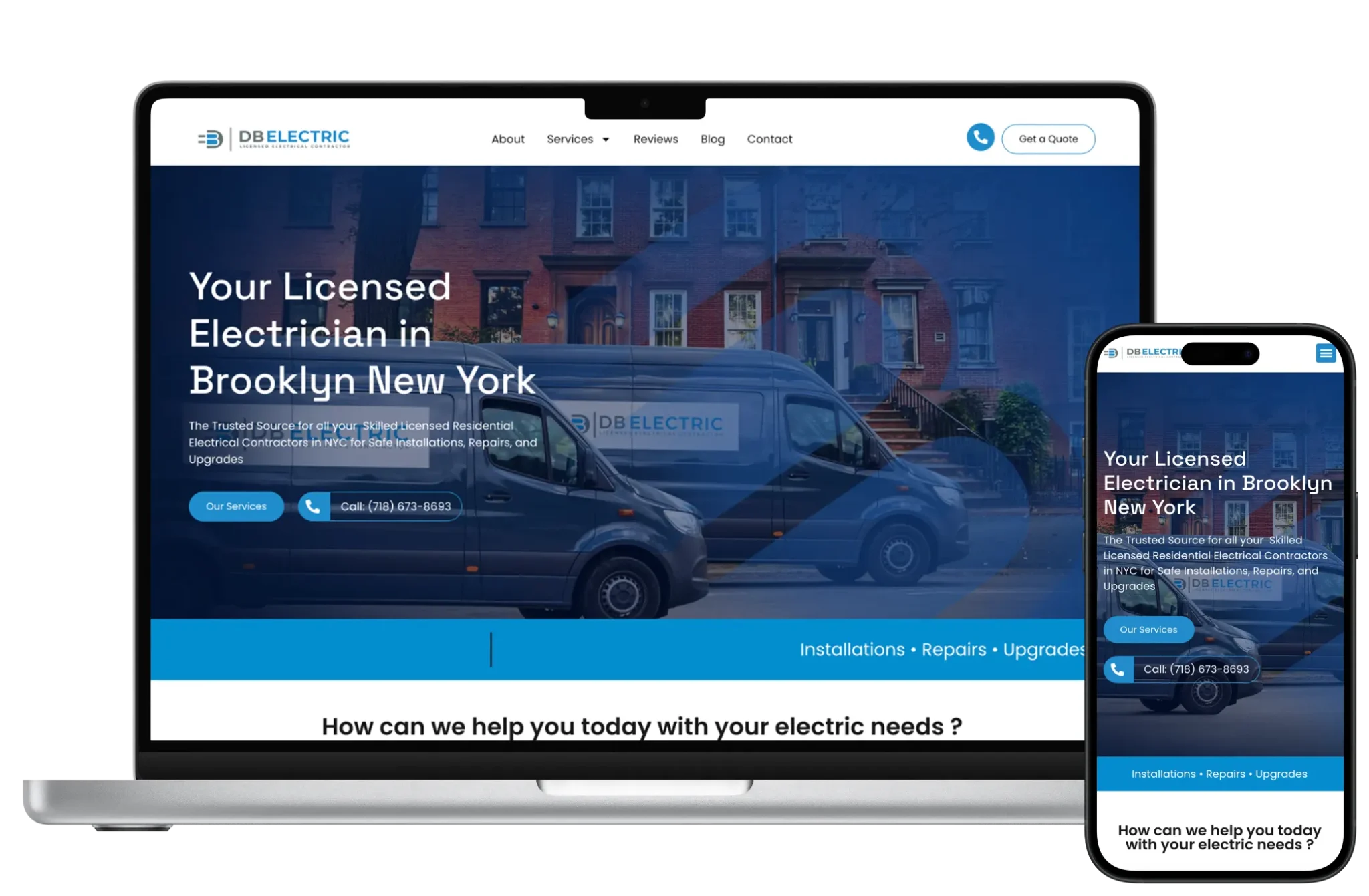 Newyork Electrician Website Design — website design example